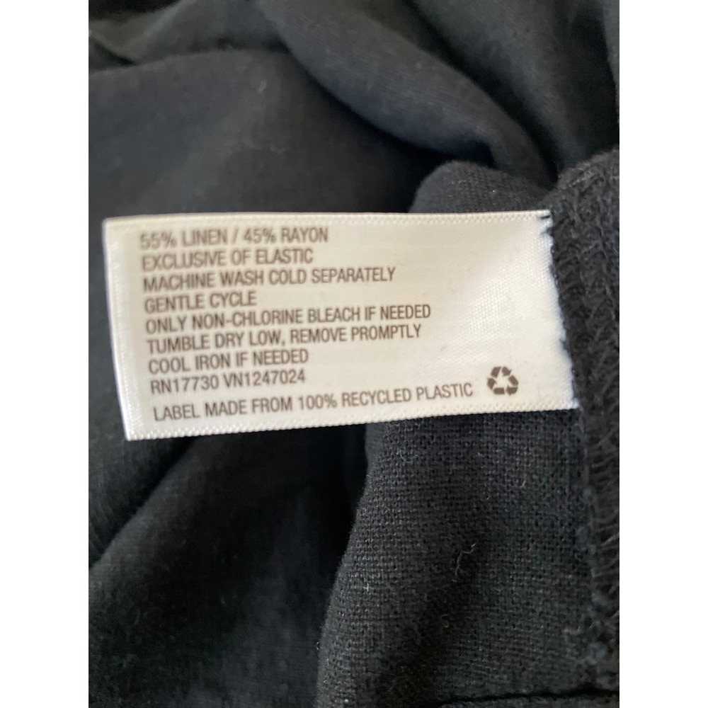 Universal Thread Black Linen Blend Button Front Smocked Midi Sundress Size M - Picture 5 of 8